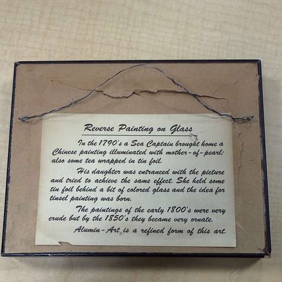 Framed vintage Aluminum Art by Elyse- male red cardinal - Picture 4 of 6